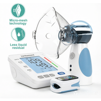 3-in-1 Home Health Kit: Blood Pressure Monitor with Large Display & Irregular Heartbeat Detector, Fingertip Oximeter nebulizer