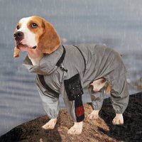 Manteau imperméable pour grand chien, protection solaire, veste réfléchissante, imperméable pour animaux de compagnie, sweat à capuche, vêtements imperméables pour moyens et grands chiens, combinaison