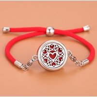 Retro Aromatherapy Essential Oil Diffuser Bracelet Foot Chain Red String Braided Rope Diffuser Locket Bracelet Aroma Bracelets