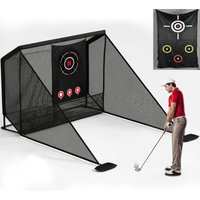 Golfnetz, 10x7FT Golfnetz mit Metallrahmen und Aufbewahrungstasche für drinnen und draußen