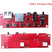 1PC Bluetooth Audio Circuit Board With Wires Bluetooth Module Amplifier Board DIY Bluetooth Module With Charging Port