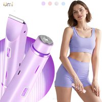 Electric Razors for Women 2 in 1 Electric Shaver for Pubic Hair Trimmer IPX7 Waterproof Wet&Dry Use Bikini Shaver for Body
