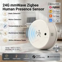 Zigbee 3.0 Human Presence Sensor 24G Mmwave Radar Human Detector Illuminance Temp Humidity Motion Static Detection For Tuya Z2M
