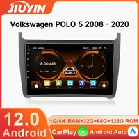 JIUYIN Für Volkswagen POLO 5 2008 - 2020 Autoradio Multimedia-Videoplayer Navigation Stereo GPS Android 12 Kein 2din 2