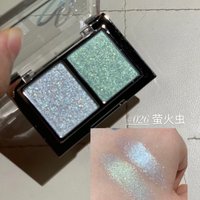 HYNTOOR Dual Eyeshadow Palette Matte Powder Portable Plate Satin Glitter Shimmer Fine Flash EyeMakeup