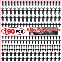 190 Pcs Car Retainer Clips 6 Sizes Auto Push Pin Rivets Clip Fasteners Push Retainer Set Car Interior Bumper Clips