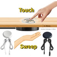 Sweep Dimmer Sensor Penetrating Switch 12V Wood Panel Touch Switch LED Dimmable Touch Sensing Hidden for Wood Furniture Lighting