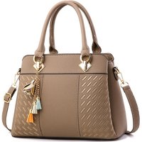Gusure-Sac à Main de Luxe pour Femme, Bandoulière avec Pompon Suspendu, Grande Capacité, Sacs Initiés Féminins, Fourre-Tout Brodé