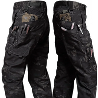 Tactical Pants Mens Outdoor Cargo Trousers Multi-pocket Waterproof Pant Outdoor Workwear Hiking Hunting Pants Wear Resistant