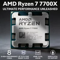 AMD Ryzen 7 7700X R7 7700X 8 Cores 16 Threads Up to 5.4GHz 32MB L3 Cache Zen4 AM5 DDR5 Unlocked Gaming CPU Version No Cooler