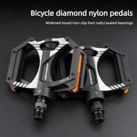 AliExpress NONE Bicycle Diamond Durable Nylon Pedals Ultra Light Dual DU Bearing MTB Road Bike Pedals Non Slip Platform Cycling Equipment
