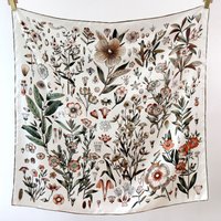 90CM Silk Scarf Luxury Twill Bandanas Women Neck Head Bag Bandana Shawls Hand Rolled Handkerchief Scarves Mother Gift