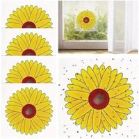 10pcs Safe Sunflower Fly Control Stickers Wasp Odorless Fruit Fly Trap Glue Board Sticky Insect Glue Board Homes