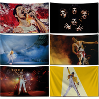 1PC Queen Freddie Mercury Flag Workshop Flags Room Decor Flag Outdoor Decorations Flags For Rooms Four Hole Flag