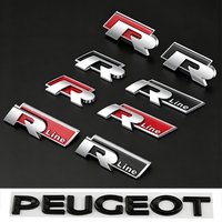 Autocollant 3D en métal avec logo R, autocollant pour coffre arrière de voiture, emblème pour VW GTI Polo Passat B8 Golf MK6 MK7 Tiguan Jetta Beetle CC ID.3 B6