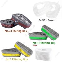 6200/7502/6800 MaskChemical Gas Mask 6001/6002/6004 Box 5N11 Cotton FilterPaint Protection MaskRespiratorReplaceable Accessories