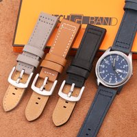 Genuine Leather Smart Watch Strap Quick Release Cowhide Wrist Band Men Women Blac Blue Gray Brown 18mm 20mm 22mm 24mm Watchband