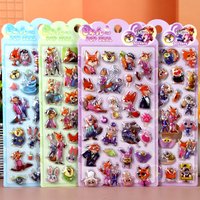 Zootopia 3D Embossed Stickers, Cartoon Movie Anime Stickers Set, Zootopia Party Decorations, Birthday Supplies & Kids Gifts