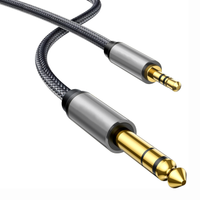 1/8 to 1/4 TRS Stereo Cable 3.5mm AUX to 6.35mm Audio Cord for Laptop Computer MP3 Player Phone Amplifier Speaker Mixer Guitar