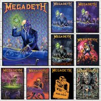 Metal Band M-MeGAdEth Poster Premium Aesthetic Waterproof Wall Art Sticker for Living Room Or Home Decoration HD Prints Gift