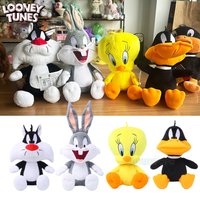 New Original Looney Tunes Bugs Bunny Plush Toy 20cm - Soft Stuffed & Plush Toy, Perfect Gift for Kids and Cartoon Lovers