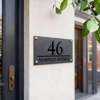 Custom Laser Cut Acrylic Signage, 3D Floating Nordic-Style House Numbers, Modern Outdoor Street Address Name Plates for Homes, 2