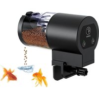 Automatischer Fischfutterspender, 100 ml Fassungsvermögen, batteriebetrieben, programmierbarer Timer für Aquarien, einfach einzustellen, Urlaubsgebrauch