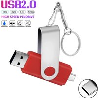 High Quality USB Flash Drive 128M 128GB TYPE-C Free Custom Logo 256MB 1GB 2GB Rotatable Pendrive 64GB Real Capacity Memory Stick
