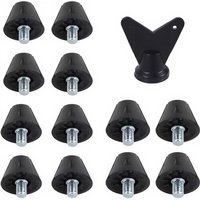 12pcs Aluminum Alloy Football Boot Studs Replacement Spikes With Wrench Non-Slip 5mm Thread Cleats For Rugby And Hiking Shoes