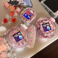 Tamagotchi Paradise Clear Replacement Shell Case Kit - Customizable Diy Strawberry Series