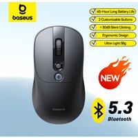 【NEW】Baseus EM2 Ergonomic Wireless Mouse Bluetooth 5.3 2.4G Type-C Charging Ultra Light Silent Mice Customizable Button Mouse