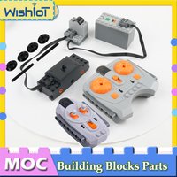 Technology Parts Train Track Motor MOC Blocks Kit Power Functions With Infrared Speed Remote Control Receiver Bricks DIY Toys