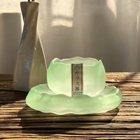 New Japanese-style first snow pink lady's master cup frozen small teacups gradient tea cups handmade glasses