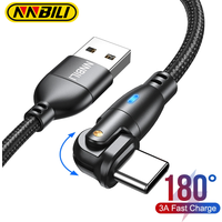NNBILI USB Type C Cable For Huawei P70 Xiaomi 14 3A Fast Charging Cable Type-C Charger Data Cord For Samsung POCO realme Oneplus