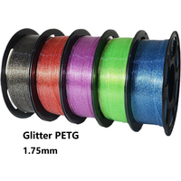 New Glitter PETG Filament 1.75mm 1kg 500g 250g FDM 3D Printer Plastic Material Sparkle PETG Filament Blue Green Black Red