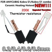 2.0 Version Upgraded Hotend For Kobra s1/s1 Combo Hotend Upgraded Thermistor Heater 200K For Anycubic Kobra S1/S1C Nozzles