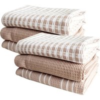 6pcs Cotton Kitchen Towel Tea Towel Set Fabric Napkin for Home Kitchen Dish Cloth Bar Mop