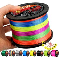 Braided Fishing Line X8 100/300/500/1000M 20-65LB Japan PE Weave Multifilament Wire Carp Fishing Accessories Saltwater Pesca