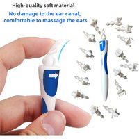 Portable Ear Wax Remover Tool with 16 Soft Silicone Replacement Tips Ear Cleaner Spiral Cleaner for Safe Earwax Removal