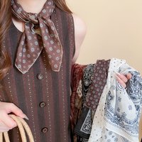 2026 New Autumn Winter Flower Polka Dot Scarf Turban Headband Retro Temperament Fashion Personality Design Hair Accessories