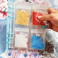 A5 5D Diamond Painting Bead Organizer Book with Clear Pages,for Organizing Various Beads, Jewelry, and Nail Art Accessory