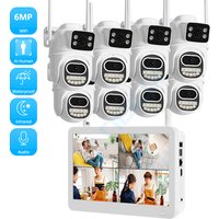Wireless CCTV System WiFi Camera Kit 6MP 3K IP Cameras With Dual Lens Security Audio 8CH NVR Video Surveillance Set ICsee