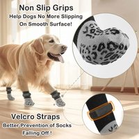4Pcs Dog Paw Protectors Anti-Slip Boots Adjustable Pet Socks Traction Shoes for Injured Paws Senior Dogs