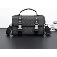 Fashion Plaid Men's Crossbody Bag Large Capacity Shoulder Messenger Bag Men Luxury Flap Crossbody Bags Male Rectangle Handbags