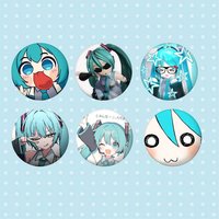 Cute M-Miku Kawaii Cover Brooches Funny Meme Badge Fashion Jewelry Gifts