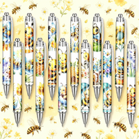 12PCS Bee & Nectar Collecting Pattern Ballpoint Pens, Ideal for Office Writing & Creative Gifts, Random Styles
