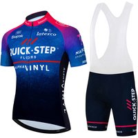 AliExpress NONE QUICK STEP Men's Cycling Jersey Summer Short Sleeve Suit Set Professional Cycling Team Short Sleeve Jersey And Sponge Bib Shorts