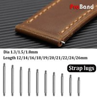 12/14/16/18/19/20/21/22/24/26mm Watch Strap Buckle Lug Bar Dia 1.3/1.5/1.8 Stainless Steel Link Spring Pins Metal Connecting Rod