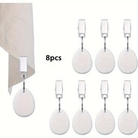 8pcs Tablecloth Weights Tablecloth Pendants Stone Tablecloth Weights Metal Clips Tablecloth Clips Marble Table Cover Weights
