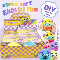Dog Face Swap Squishy Slow Rebound Venting Funny Ball Diy Stick On Faces Stress Relief Squeeze Toy For Adult Anxiety Relaxing